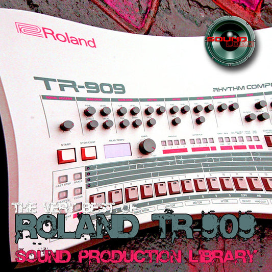 ROLAND TR-909 Drum machine - Large Original Essential Wave Samples/Loops Studio Library