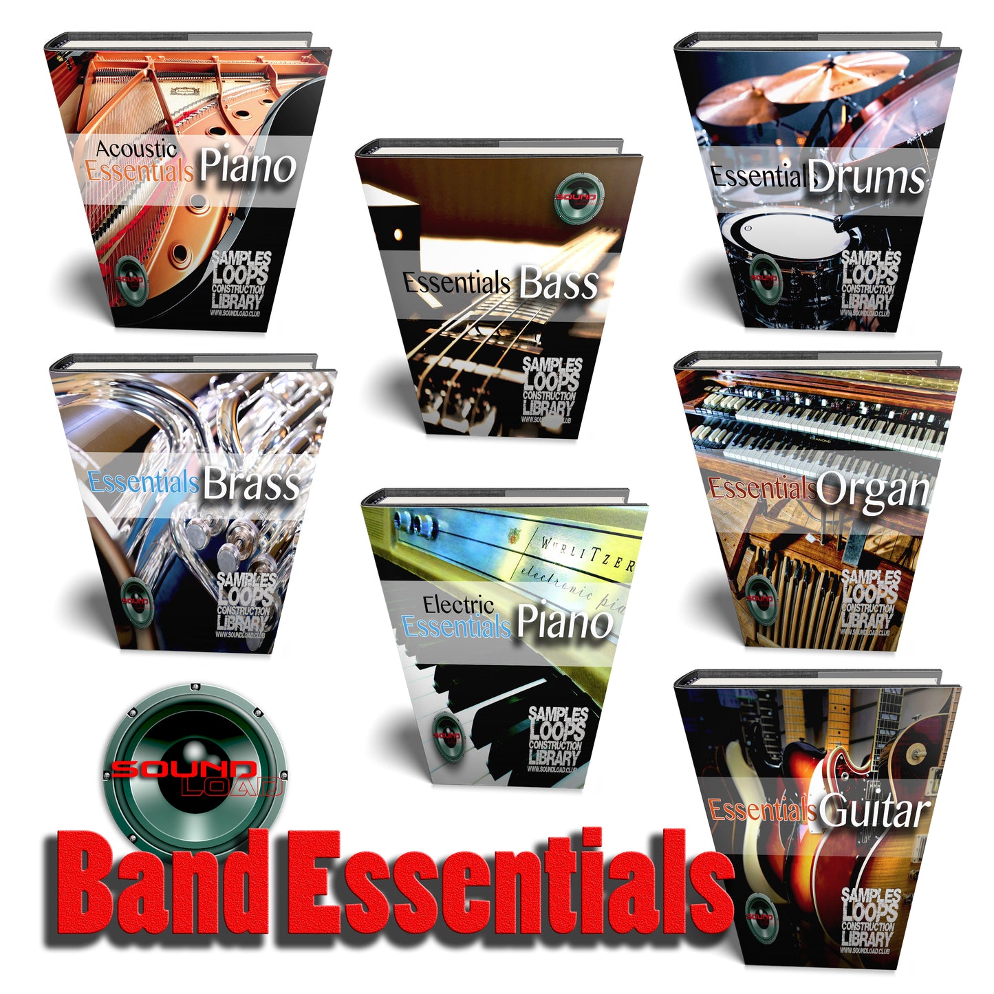 BAND Essentials MEGA Bundle - 7 Large Essential WAVE Samples/Loop Studio Libraries.