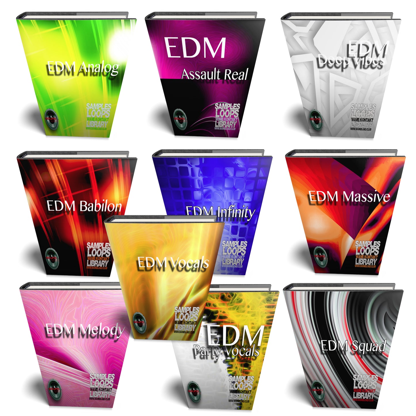 EDM Essentials MEGA Bundle - 10 Large WAVE Samples/Loop Libraries