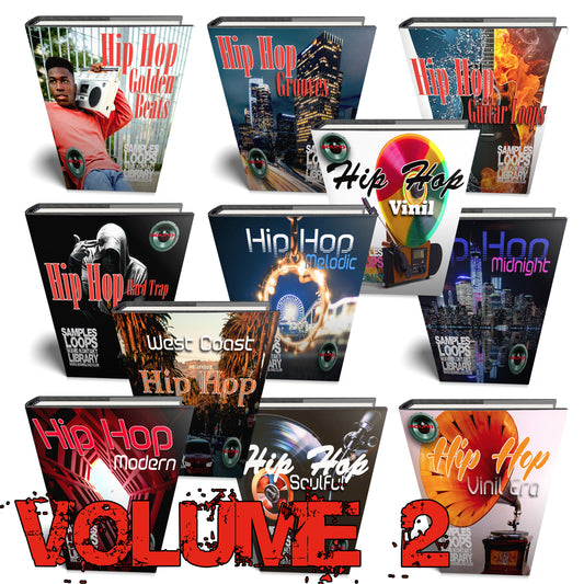 HIP-HOP MEGA Bundle Part 2 - 11 Large Essentials WAVE Samples/Loop Studio Libraries