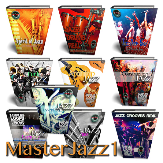 Master Jazz MEGA Bundle 1 - 10 Large Essential WAVE Samples/Loop Studio Libraries