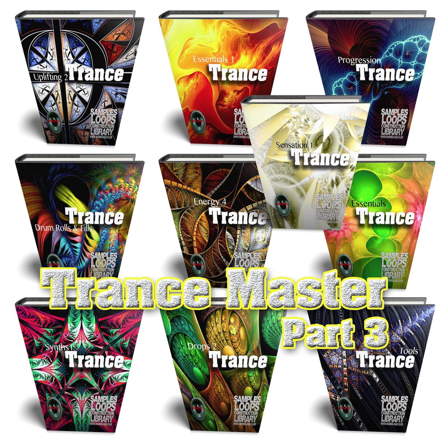 Trance Master MEGA Bundle 3 - 10 Large Essential WAVE Samples/Loop Studio Libraries