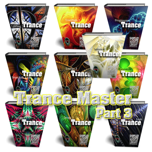 Trance Master MEGA Bundle 3 - 10 Large Essential WAVE Samples/Loop Studio Libraries