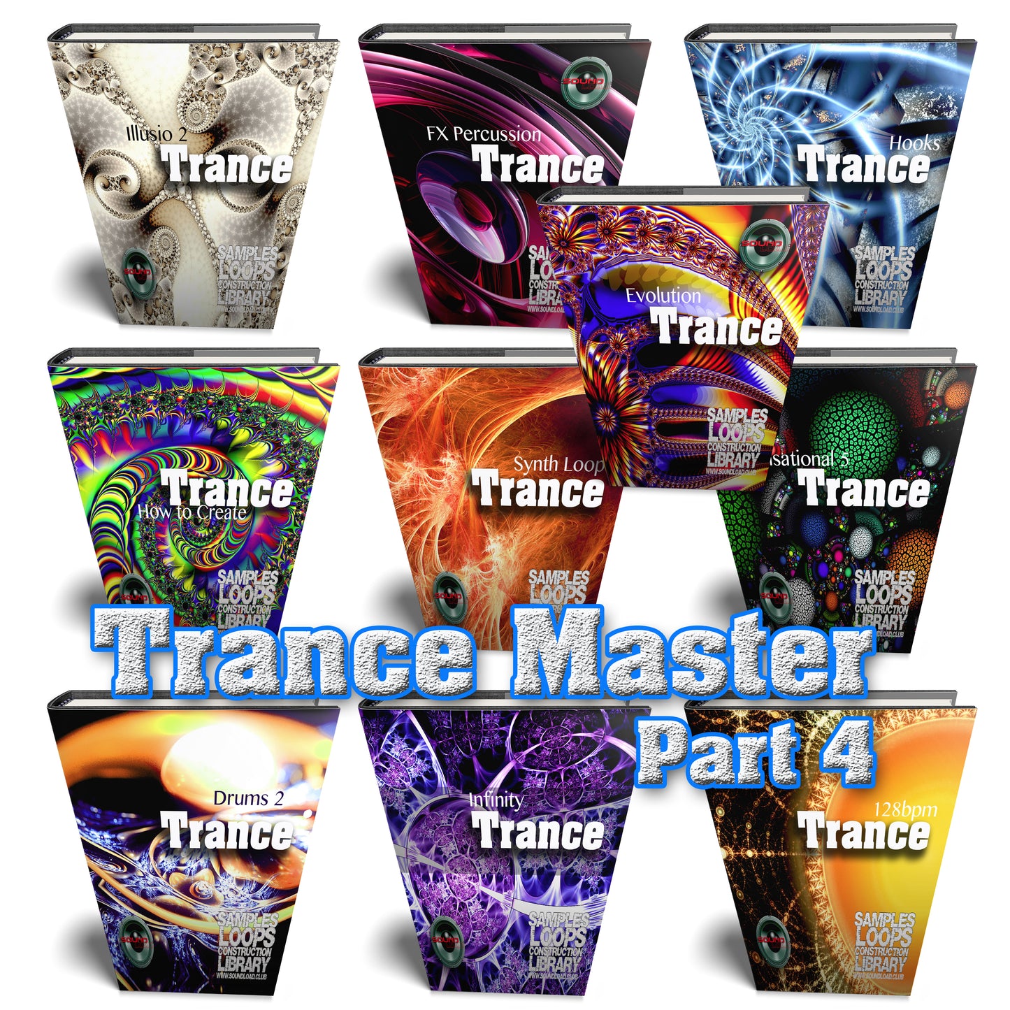 Trance Master MEGA Bundle 5 - 10 Large Essential WAVE Samples/Loop Studio Libraries