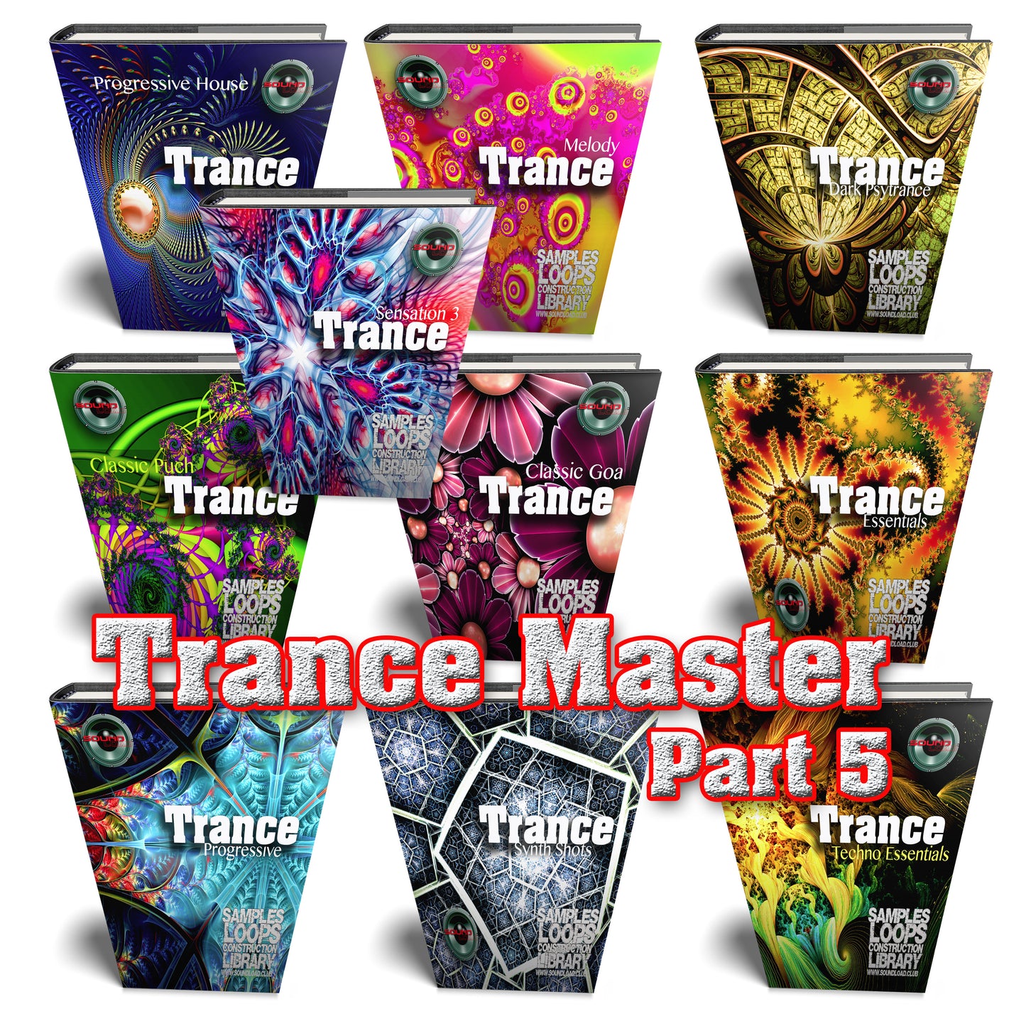 Trance Master MEGA Bundle 5 - 10 Large Essential WAVE Samples/Loop Studio Libraries