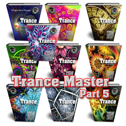 Trance Master MEGA Bundle 5 - 10 Large Essential WAVE Samples/Loop Studio Libraries